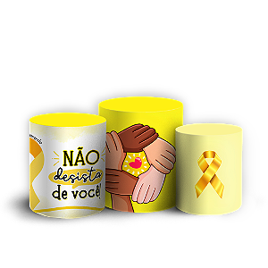 Capas Trio Cilindro Sublimado Veste Fácil - Setembro Amarelo