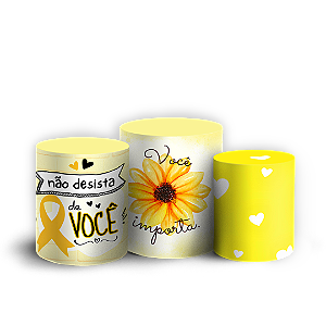 Capas Trio Cilindro Sublimado Veste Fácil - Setembro Amarelo