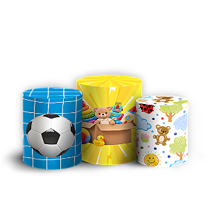 Capas Trio Cilindro Sublimado Veste Fácil - Dia das Crianças