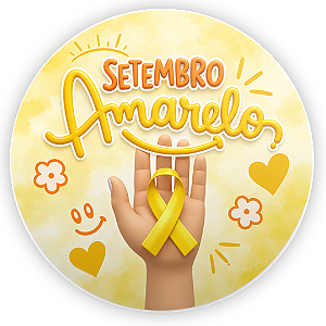 Capa Painel Redondo Sublimado - Setembro Amarelo