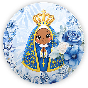 Capa Painel Redondo Sublimado - Nossa Senhora Aparecida