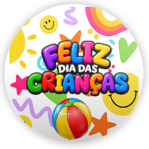 Capa Painel Redondo Sublimado - Dia das Crianças