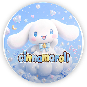 Capa Painel Redondo Sublimado - Cinnamoroll