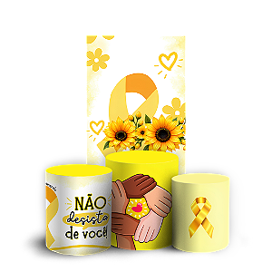 Capas Faixa Lateral e Trio Cilindro Sublimado Veste Fácil - Setembro Amarelo