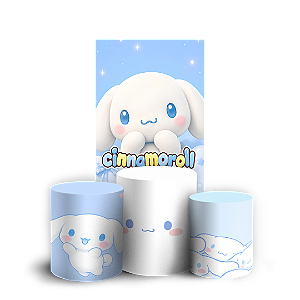 Capas Faixa Lateral e Trio Cilindro Sublimado Veste Fácil - Cinnamoroll