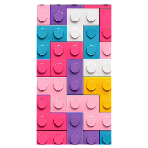 Capa Faixa Lateral Sublimado - Lego Rosa