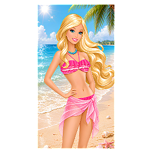 Capa Faixa Lateral Sublimado - Barbie