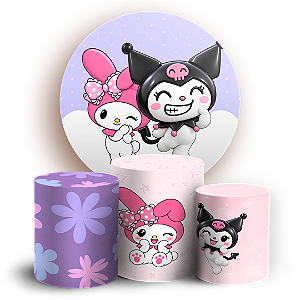 Capas Painel Redondo e Trio Cilindro Sublimado - My Melody