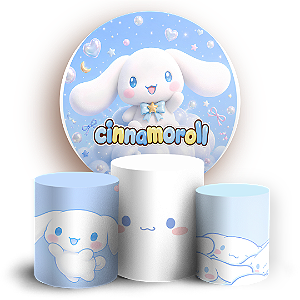 Capas Painel Redondo e Trio Cilindro Sublimado - Cinnamoroll