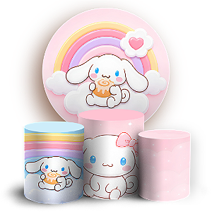 Capas Painel Redondo e Trio Cilindro Sublimado - Cinnamoroll