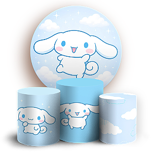 Capas Painel Redondo e Trio Cilindro Sublimado - Cinnamoroll