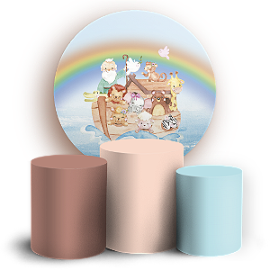Capas Painel Redondo e Trio Cilindro Sublimado - A Arca de Noé