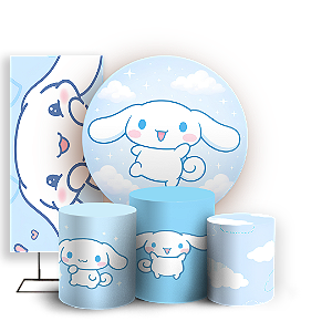 Capas Painel Redondo Trio Cilindro e Faixa Lateral Sublimado - Cinnamoroll