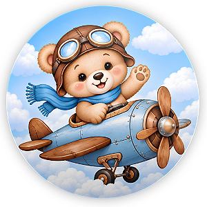 Capa Mini Painel Sublimado - Ursinho Aviador