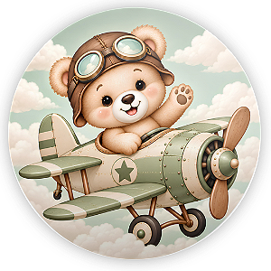 Capa Mini Painel Sublimado - Ursinho Aviador