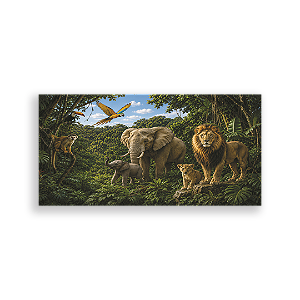 Capa Painel Retangular Sublimado - Safari - Leão