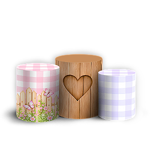 Capas Trio Cilindro Sublimado Veste Fácil - Jardim