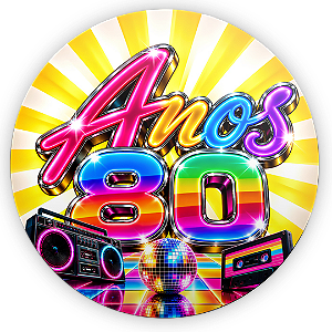 Capa Mini Painel Sublimado - Anos 80
