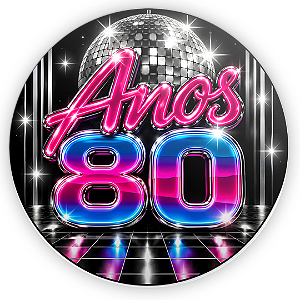 Capa Mini Painel Sublimado - Anos 80