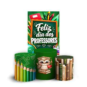 Capas Faixa Lateral e Trio Cilindro Sublimado Veste Fácil - Dia dos Professores