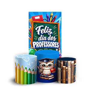 Capas Faixa Lateral e Trio Cilindro Sublimado Veste Fácil - Dia dos Professores