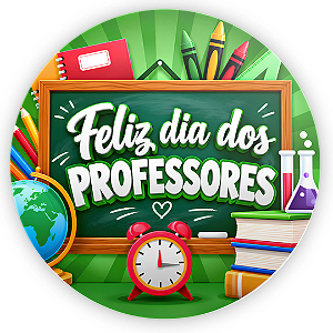Capa Painel Redondo Sublimado - Dia dos Professores