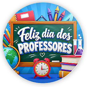 Capa Painel Redondo Sublimado - Dia dos Professores