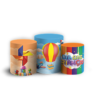 Capas Trio Cilindro Sublimado Veste Fácil - Dia das Crianças
