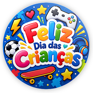 Capa Painel Redondo Sublimado - Dia das Crianças
