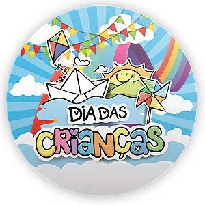 Capa Painel Redondo Sublimado - Dia das Crianças