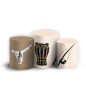 Capas Trio Cilindro Sublimado Veste Fácil - Capoeira