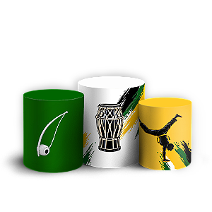 Capas Trio Cilindro Sublimado Veste Fácil - Capoeira