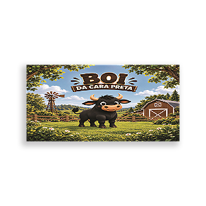Capa Painel Retangular Sublimado - Boi da Cara Preta
