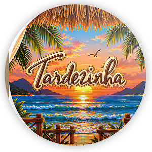 Capa Painel Redondo Sublimado - Tardezinha
