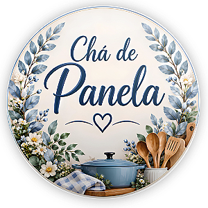Capa Painel Redondo Sublimado - Chá de Panela