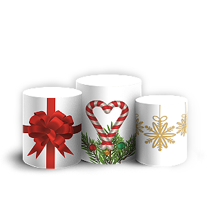 Capas Trio Cilindro Sublimado Veste Fácil - Natal