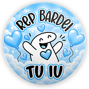Capa Painel Redondo Sublimado - Happy Birthday