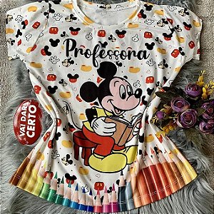 T-Shirt  Feminina Professora Mickey