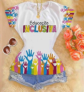 Tshirt feminina  - Educação Inclusiva