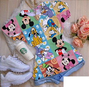Tshirts feminina estampada - Turma do Mickey