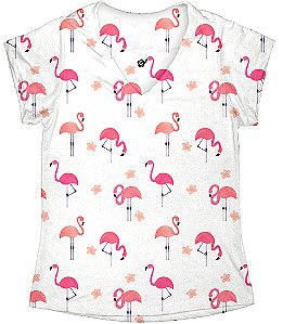 T shirt Feminina no Atacado Flamingos