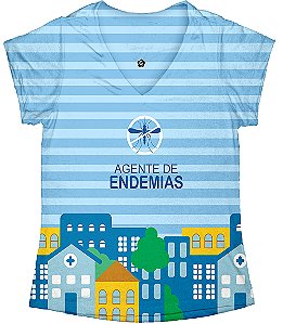 T-shirt Feminina no Atacado Agente de Endemias Listras