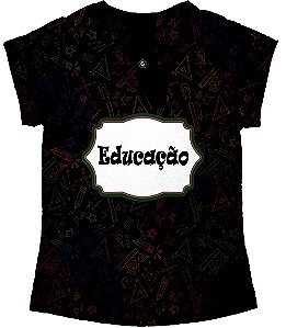 T-shirt Feminina no Atacado Educação Balão