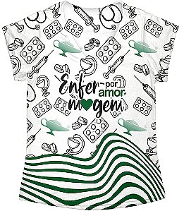 T-shirt Feminina no Atacado Enfermagem por Amor