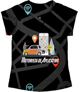 T-shirt Feminina no Atacado Motorista de Aplicativo