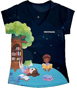 T-shirt Feminina no Atacado Professora Crianças Livro