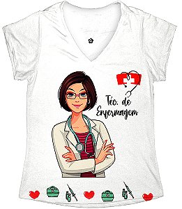 T-shirt Feminina no Atacado Téc. de Enfermagem