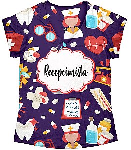 T-shirt Feminina no Atacado Recepcionista