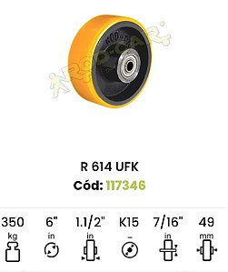 Roda para rodízio 614 ufk