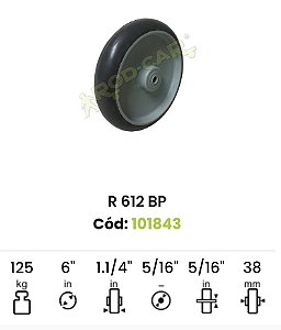 Roda para rodízio 612 bp